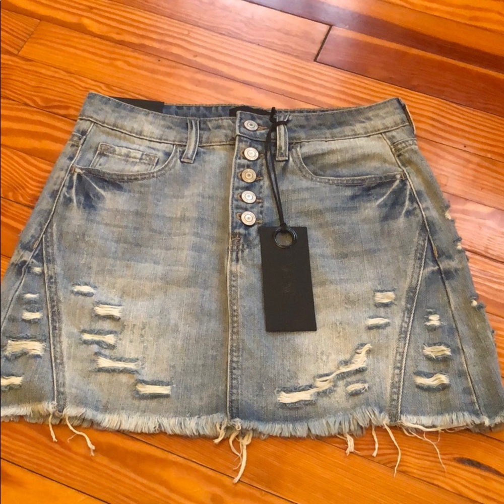 Vervet jean skirt